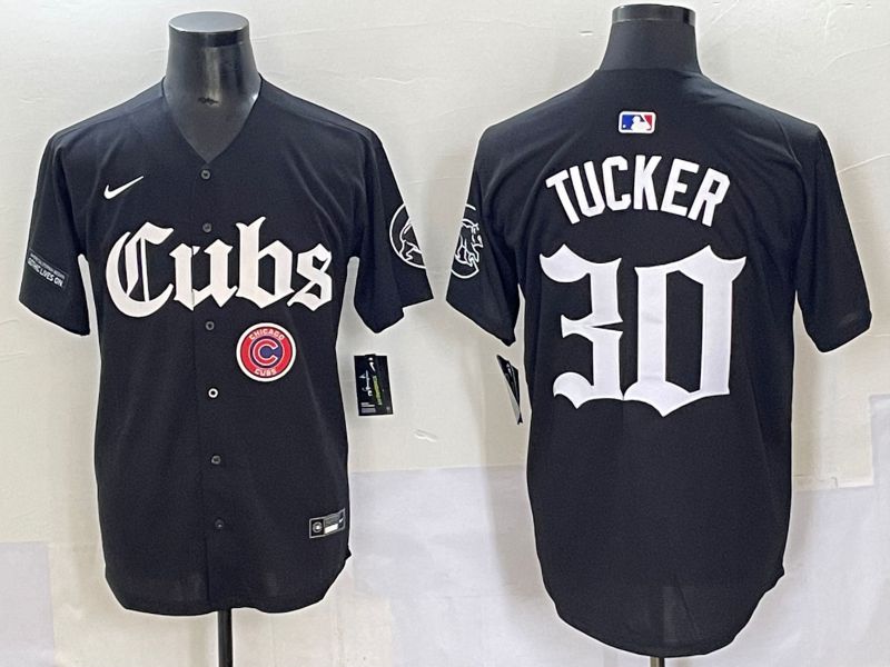 Men 2025 Chicago Cubs #30 Tucker Black Five generations Joint Name Nike MLB Jersey style 14->chicago cubs->MLB Jersey